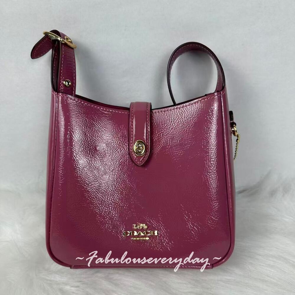 COACH Hadley Mini Crossbody Bag Shoulder Bag In Leather/Gold/Azelia CAL60 NWT